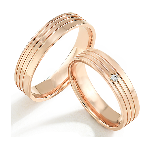 Trouwringen Roségoud model 7019 | Stel uw eigen set samen