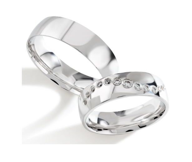 Trouwringen Witgoud model 5030 | Stel uw eigen set samen