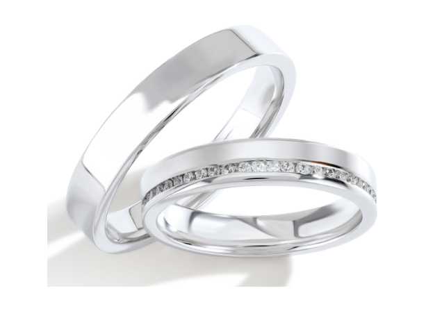 Trouwringen Witgoud model 5003 | Stel uw eigen set samen