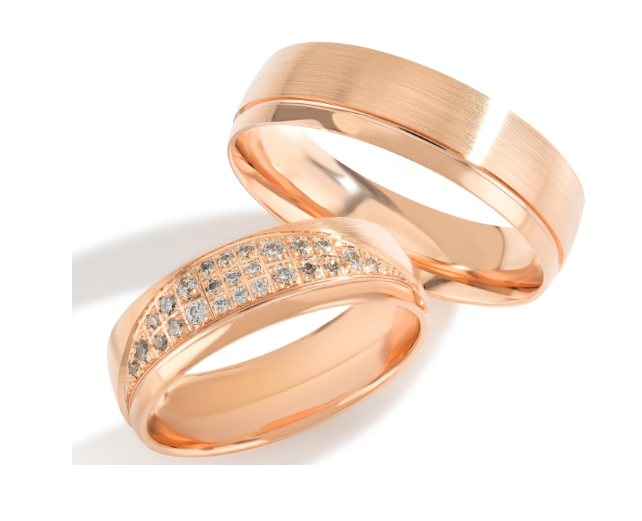 Trouwringen Roségoud model 5010 | Stel uw eigen set samen