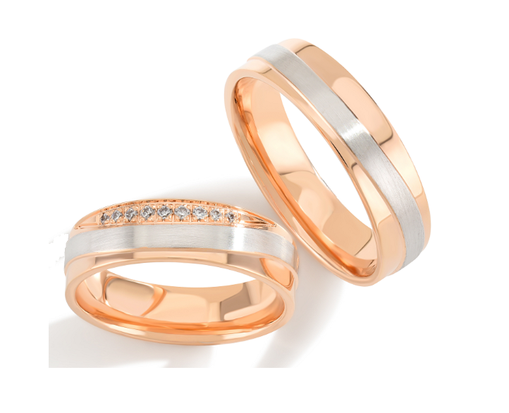 Trouwringen Roségoud model 5027 | Stel uw eigen set samen