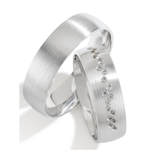 Trouwringen Witgoud model 5007 | Stel uw eigen set samen