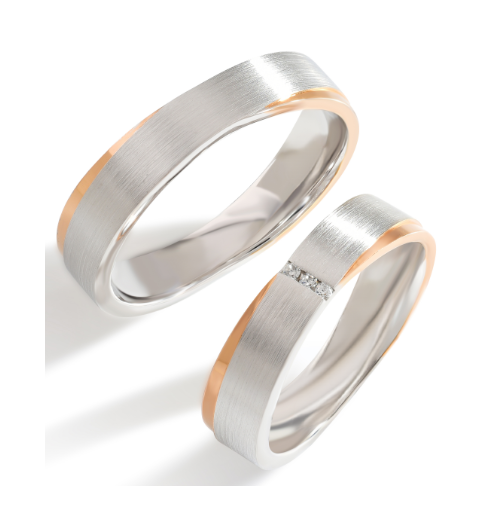 Trouwringen Witgoud model 5019 | Stel uw eigen set samen