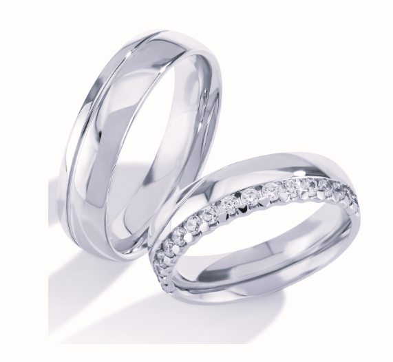 Trouwringen Zilver model 10071 | Stel uw eigen set samen