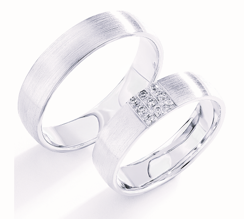 Trouwringen Zilver model 80107 | Stel uw eigen set samen