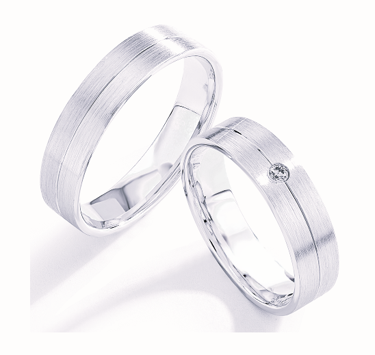 Trouwringen Zilver model 9186 | Stel uw eigen set samen