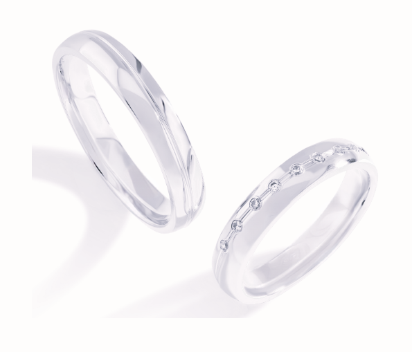 Trouwringen Zilver model 30023 | Stel uw eigen set samen