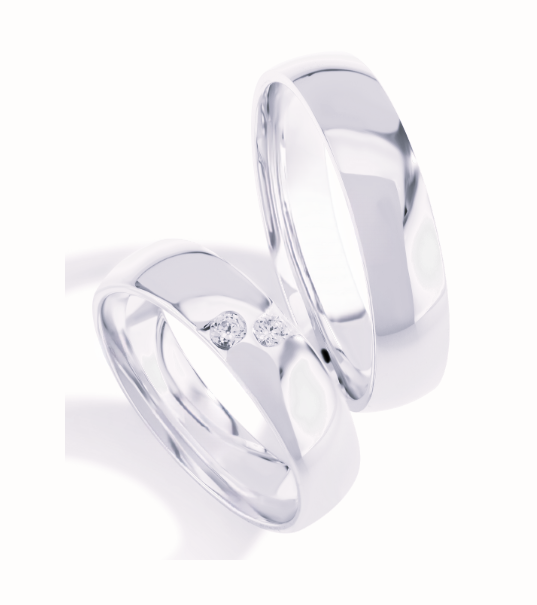Trouwringen Zilver model 70058 | Stel uw eigen set samen