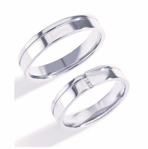 Trouwringen Zilver model 70091 | Stel uw eigen set samen