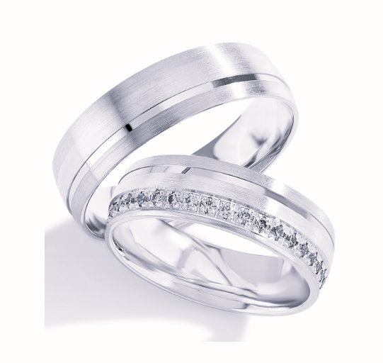 Trouwringen Zilver model 60152 | Stel uw eigen set samen