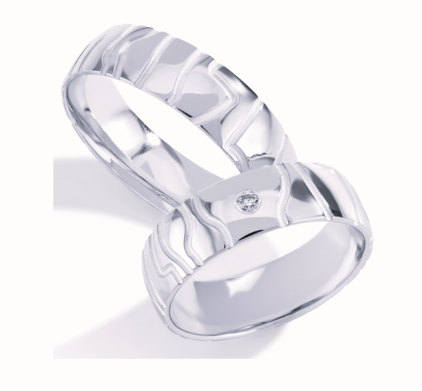 Trouwringen Zilver model 90181 | Stel uw eigen set samen