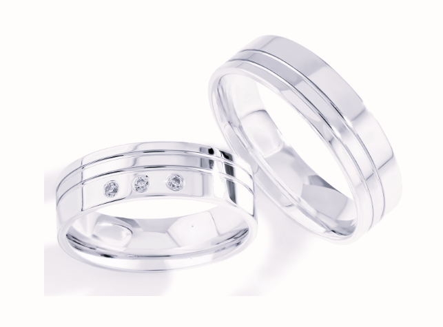 Trouwringen Zilver model 40231 | Stel uw eigen set samen