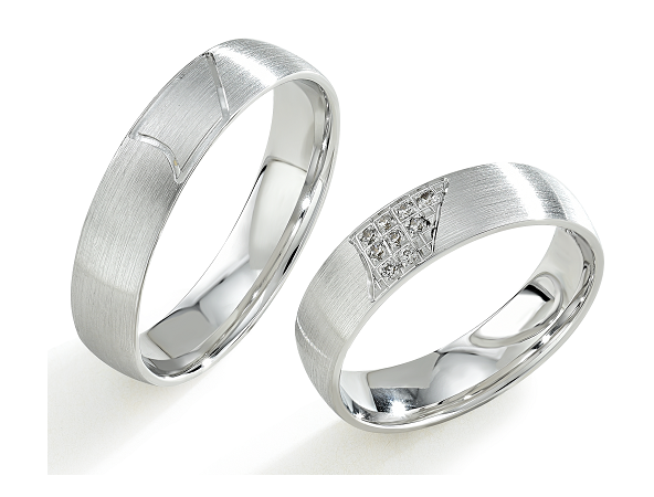 Trouwringen Zilver model 90078 | Stel uw eigen set samen