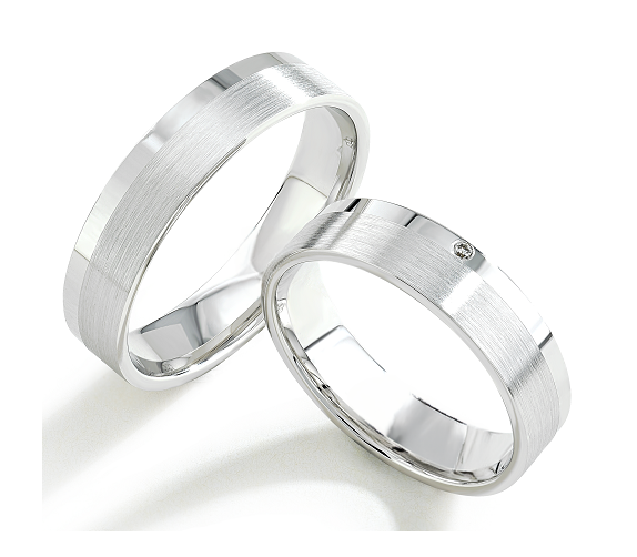 Trouwringen Witgoud model 9017 | Stel uw eigen set samen