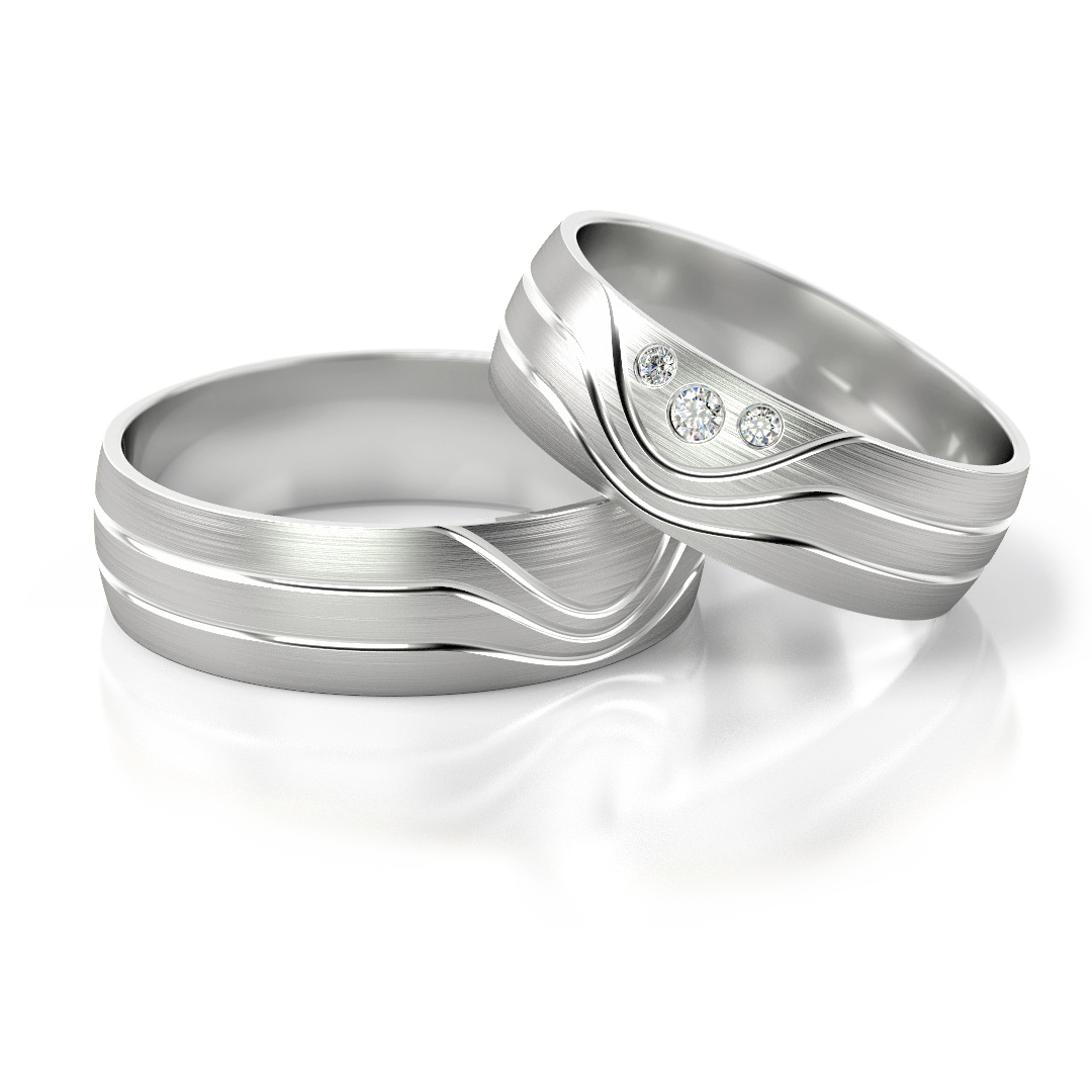 Trouwringen Zilver model 62916 | Stel uw eigen set samen