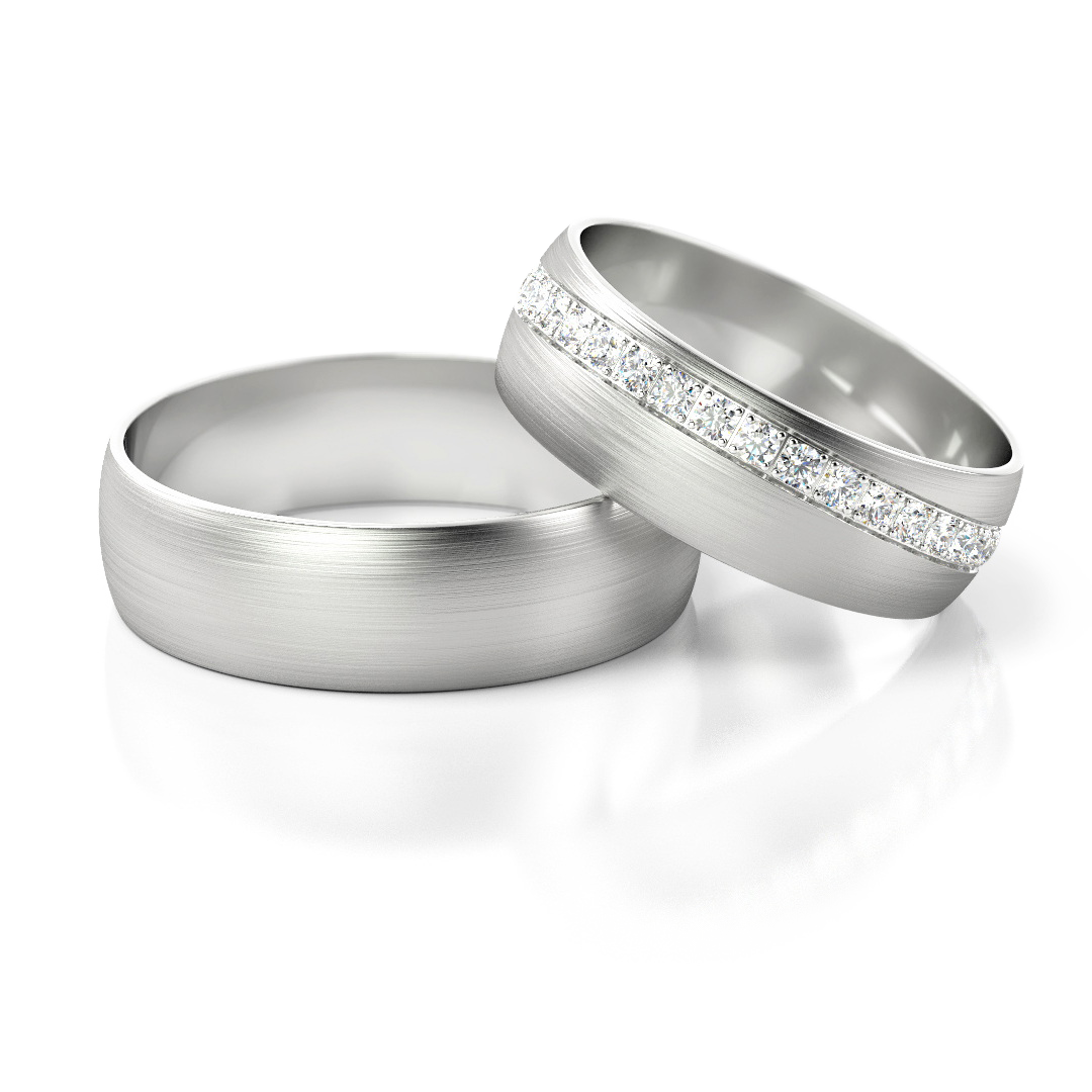 Trouwringen Zilver model 12923 | Stel uw eigen set samen