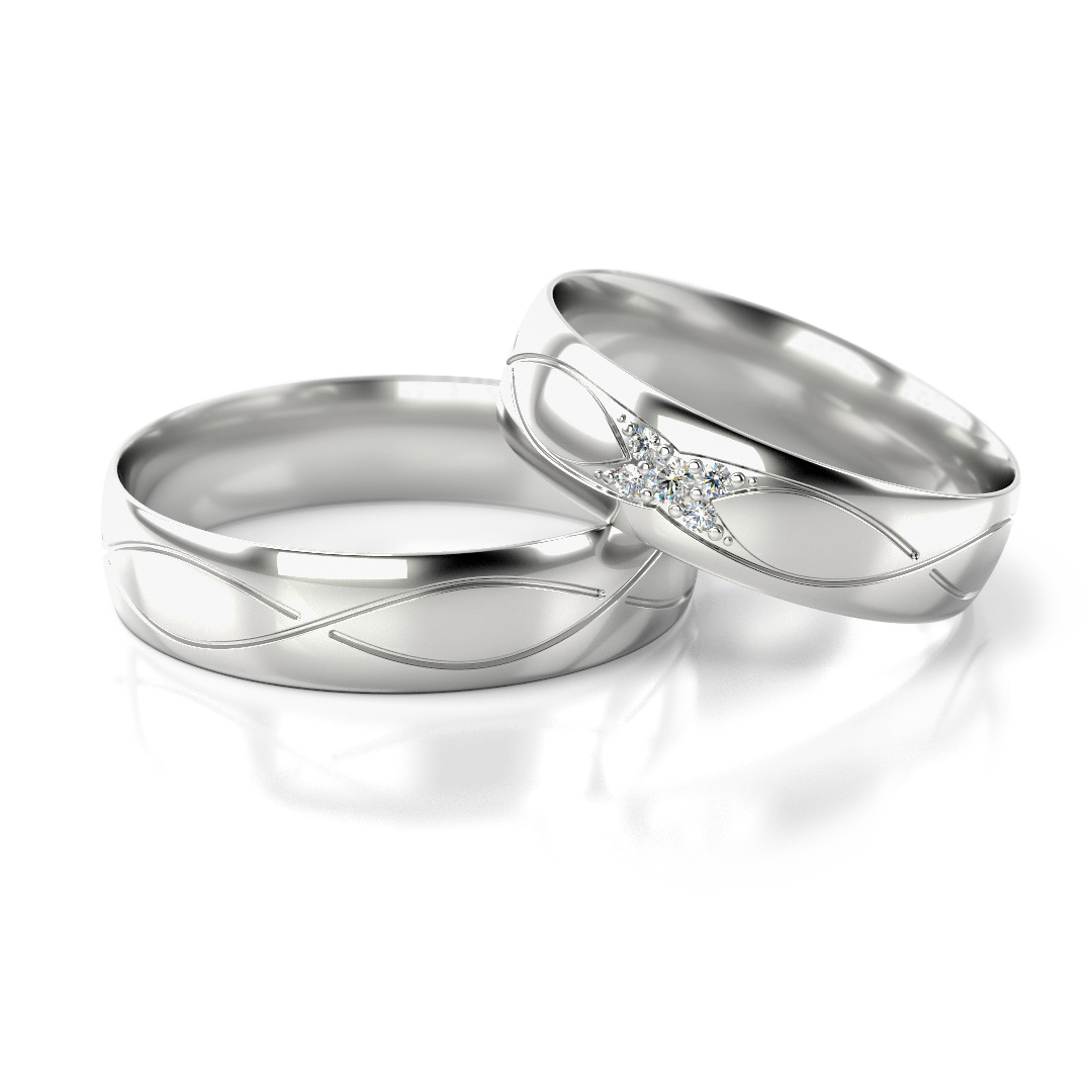 Trouwringen Zilver model 92789 | Stel uw eigen set samen
