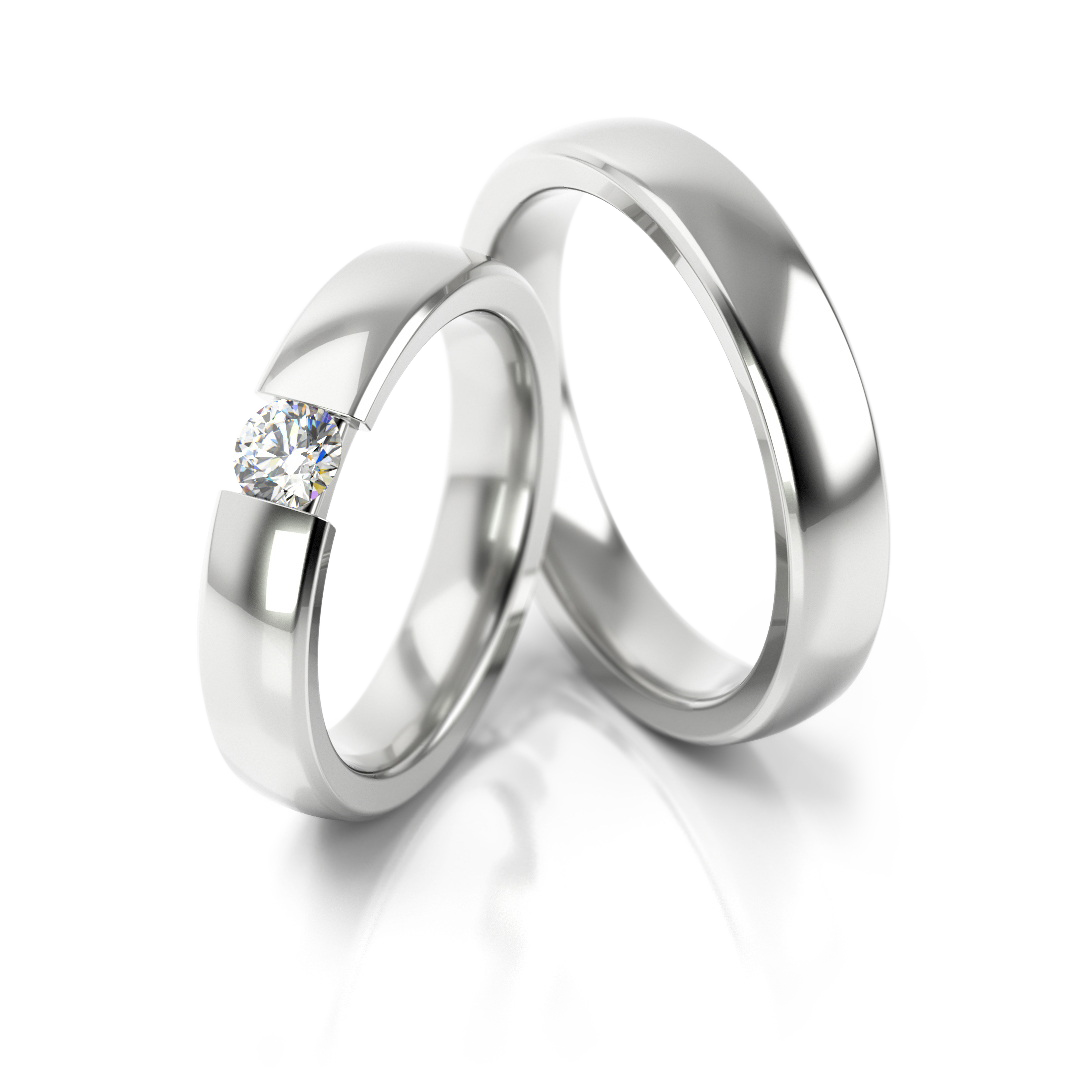 Trouwringen Zilver model 41615 | Stel uw eigen set samen