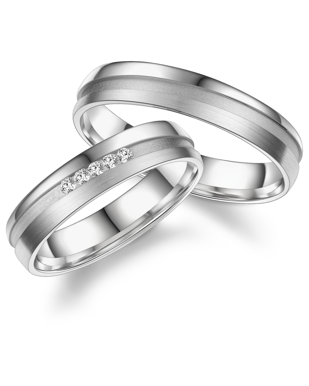 Trouwringen Zilver model 8156 | Stel uw eigen set samen