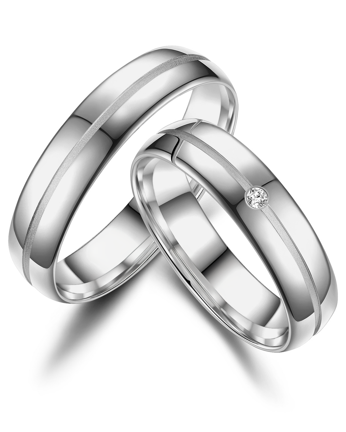 Trouwringen Zilver model 8166 | Stel uw eigen set samen