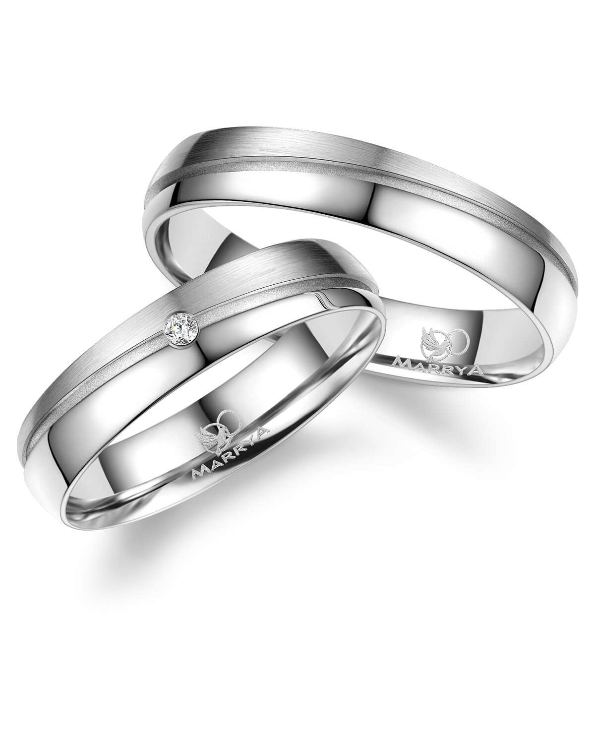 Trouwringen Zilver model 8117 | Stel uw eigen set samen