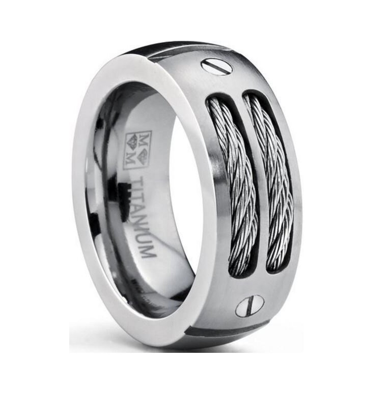 Ring titanium staaldraad schroef model 58
