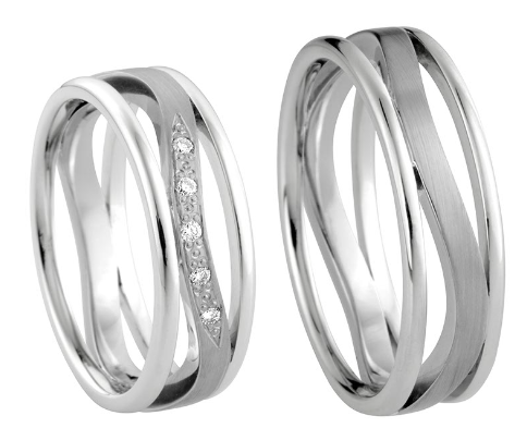 Trouwringen Witgoud model 17443 | Stel uw eigen set samen