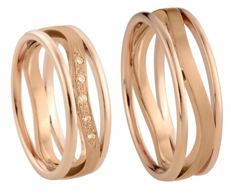 Trouwringen Roségoud model 17443 | Stel uw eigen set samen