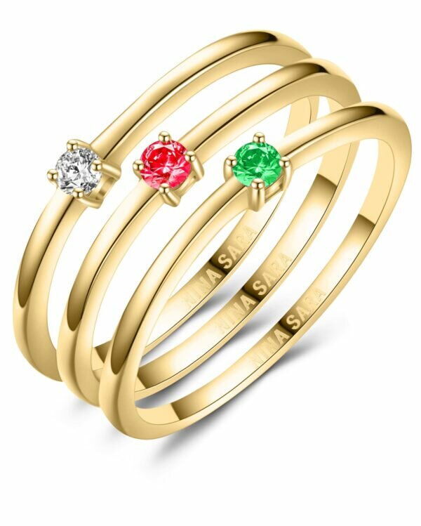 Aanzoeksring verlovingsring geelgoud (synthetisch) robijn & smaragd model 16441