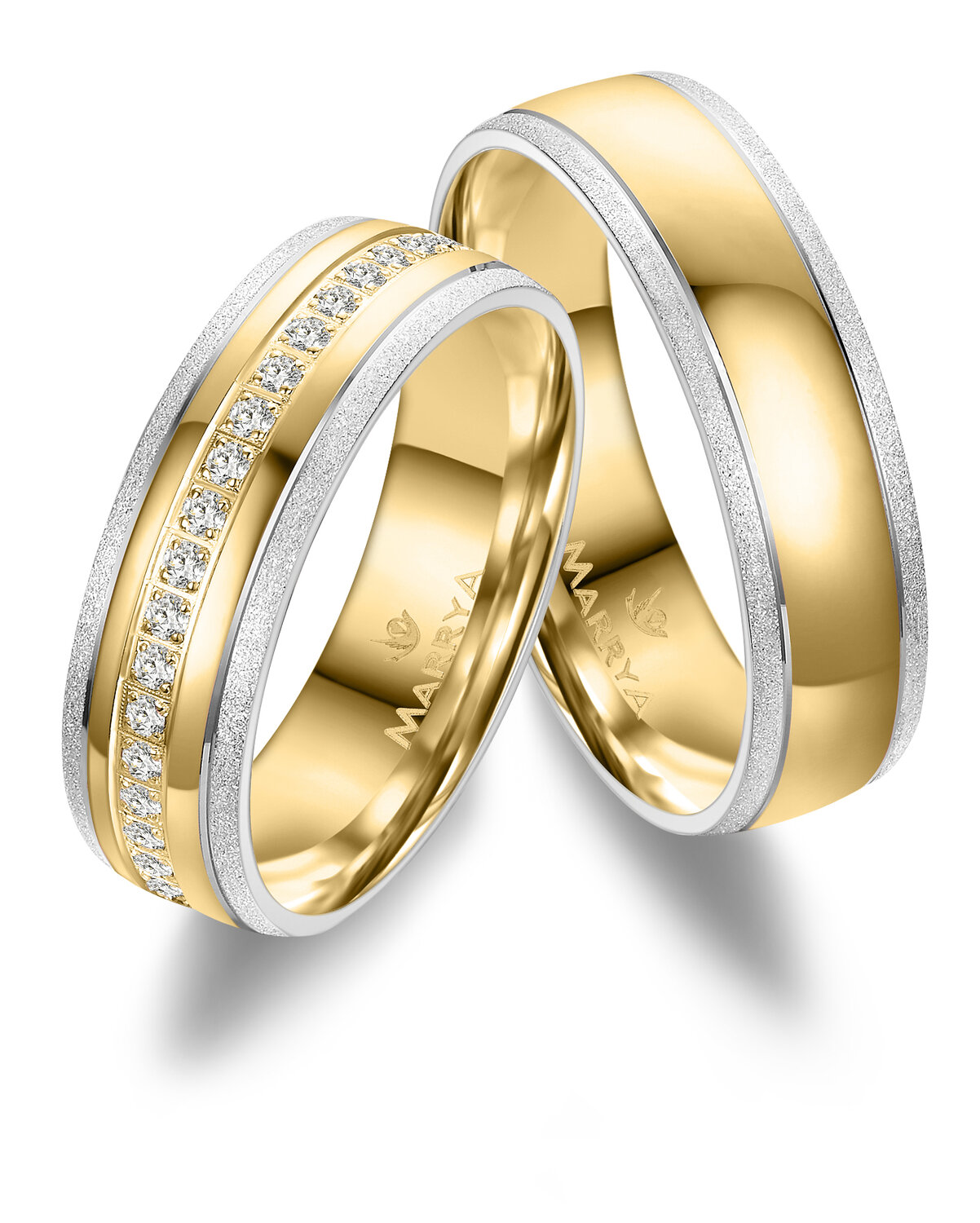 Vriendschapsringen Edelstaal model 1365 | Stel uw eigen set samen