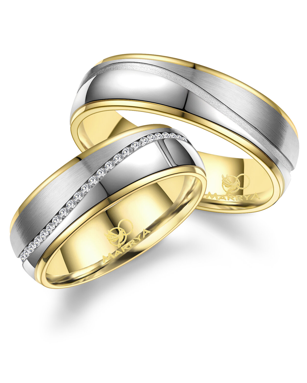 Vriendschapsringen Edelstaal model 1221 | Stel uw eigen set samen