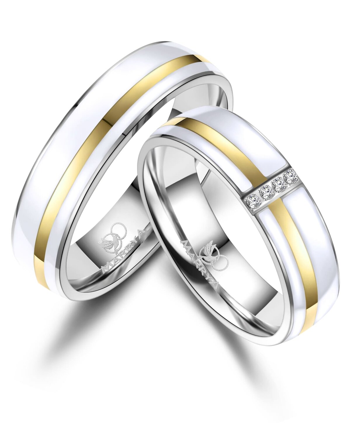 Vriendschapsringen Edelstaal Emaille model 3199 | Stel uw eigen set samen