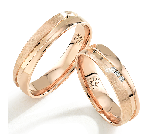 Trouwringen Roségoud model 6016 | Stel uw eigen set samen