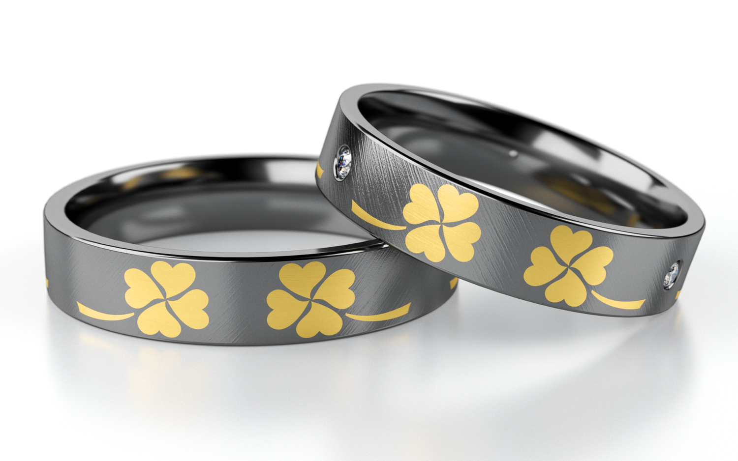 Trouwringen Tantaal  model Hapiness | Stel uw eigen set samen