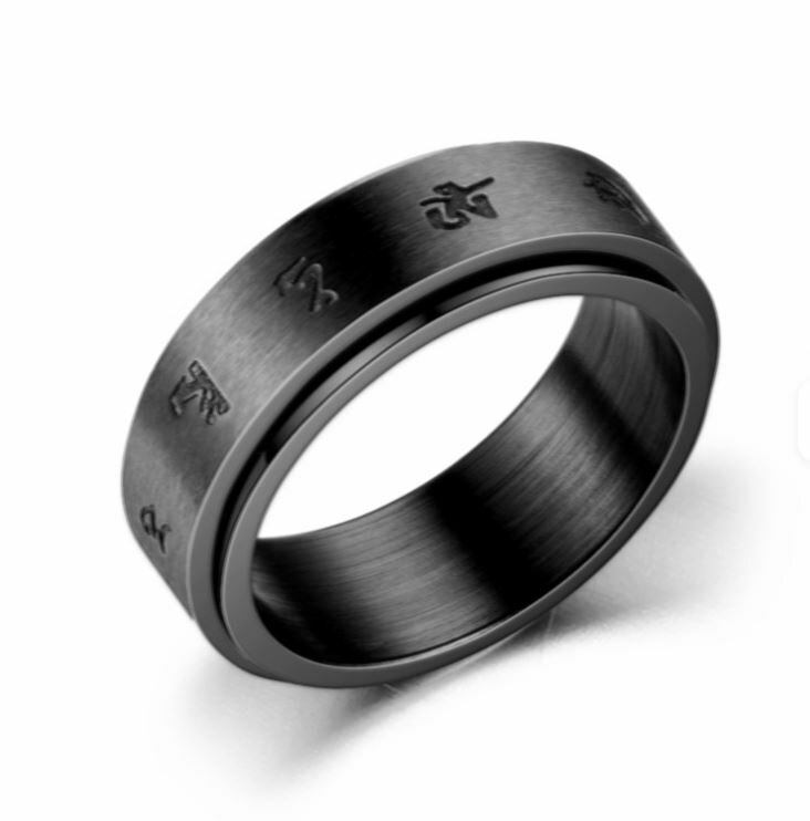 Ring zwart met draaiende buitenring model 118