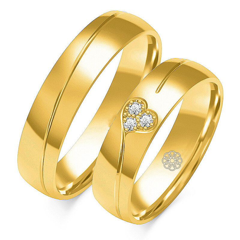 Trouwringen Goud model 2104 | Stel uw eigen set samen