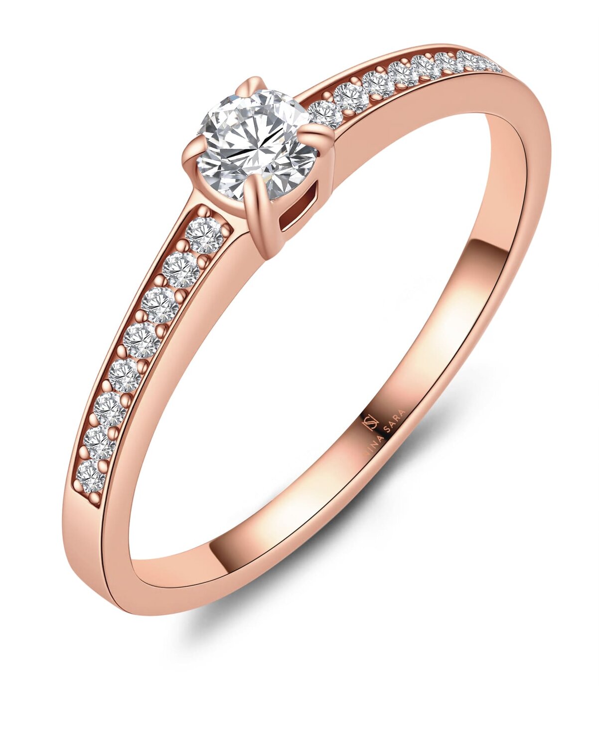 Ring edelstaal zirkonia model 2091
