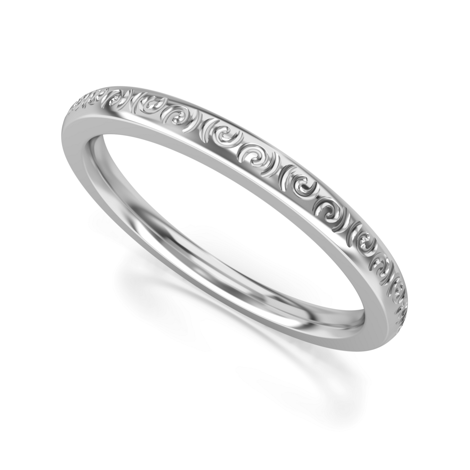 Trouwring - Aanschuifring Witgoud model I am Happy