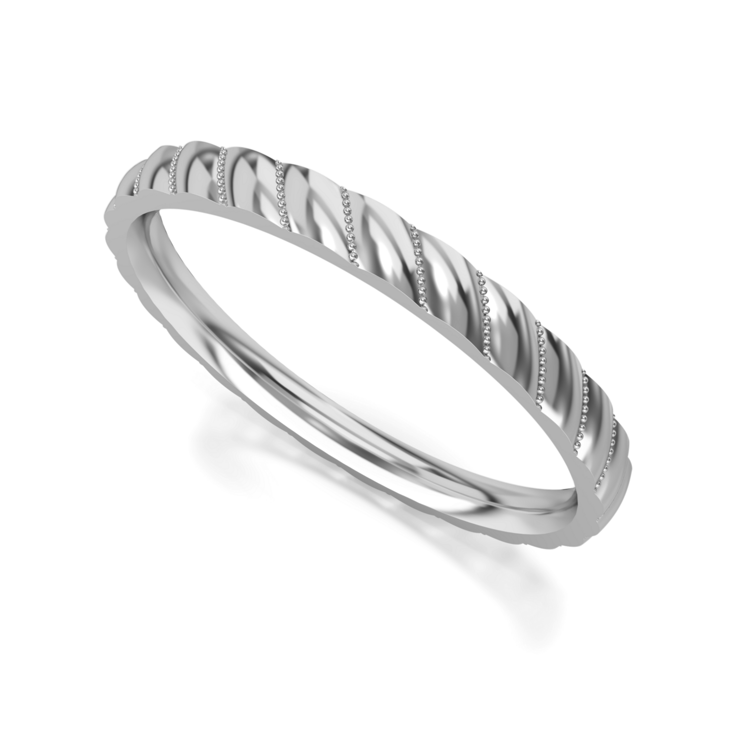 Trouwring - Aanschuifring Witgoud model Beloved