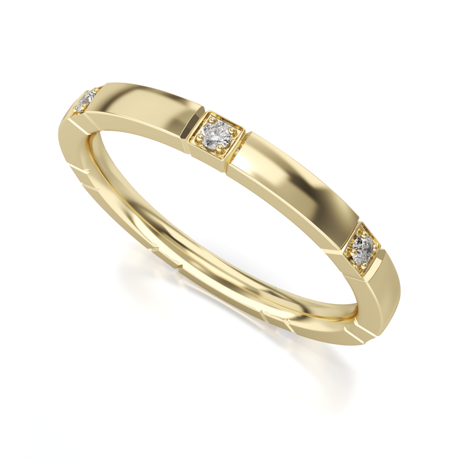 Trouwring - Aanschuifring Goud model Birthday