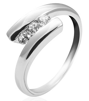 Schitterende Zilveren Ring met Swarovski ® Zirkonia model 115