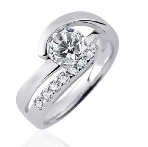 Schitterende Zilveren Ring met Swarovski ® Zirkonia's model 116