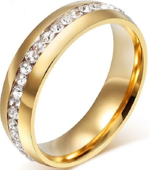 Schitterende Gold Plated Zirkonia Ring