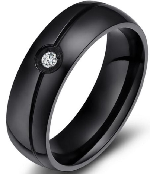 Schitterende Zwarte Ring