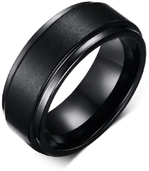 Schitterende Zwarte Wolfraamcarbide Ring