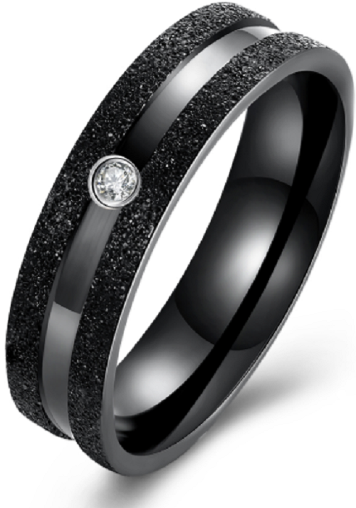 Schitterende Sierlijke Zwarte Ring