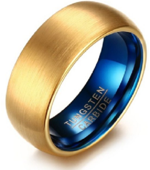 Schitterende Blue Gold Wolfraamcarbide Ring model 112