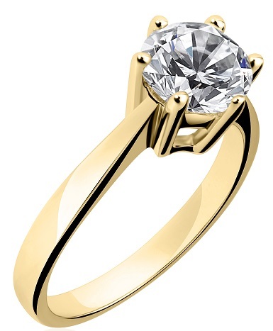 Schitterende 14K Gouden Ring  (58,5% goud) model 155