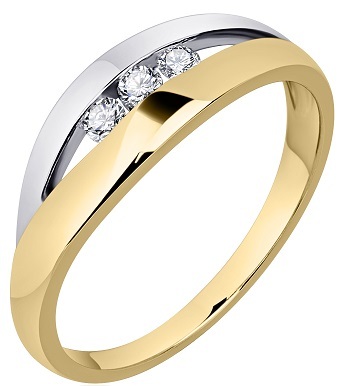 Schitterende 14K Gouden Ring  (58,5% goud) model 156