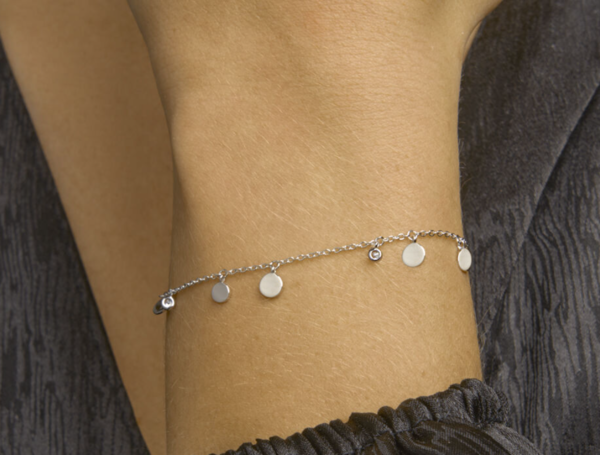 Schitterende Zilveren Armband met Zirkonia Steentjes (model J)